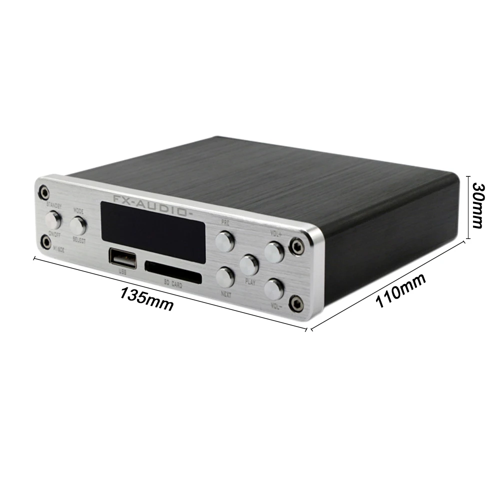 FX аудио M 160E 160 Вт * 2 Bluetooth 4 0 цифровой усилитель Вход USB/SD/AUX/PC USB проигрыватель без - Фото №1