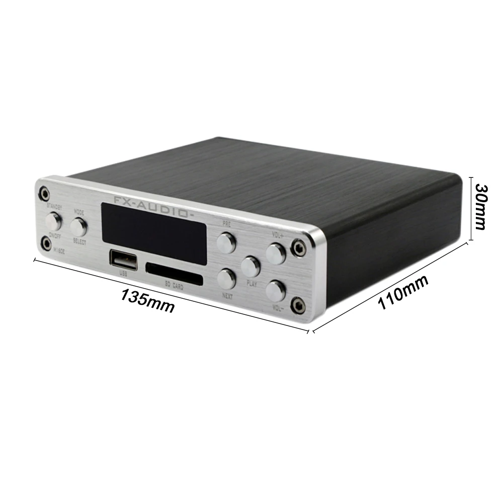FX аудио M 160E 160 Вт * 2 Bluetooth 4 0 цифровой усилитель Вход USB/SD/AUX/PC USB проигрыватель без