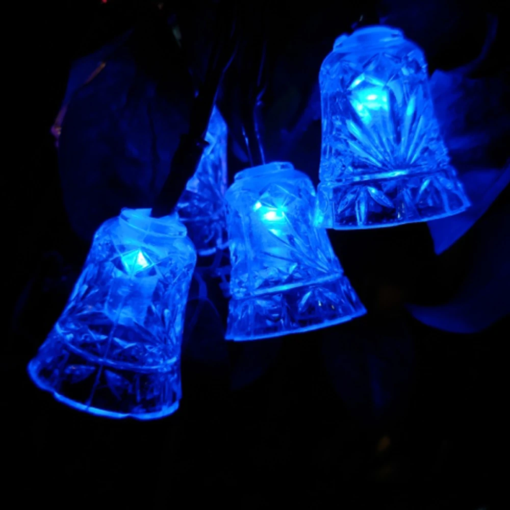 ЭГ LED Рождество Lights Открытый Солнечный строка ligts 20LED 4.8 м Xmas света Белл Фея огни