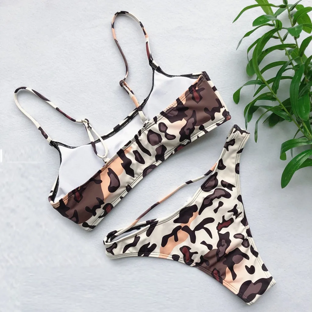 

2019 Sexy Women Bather Suit Swimming Bikini Solid Two Piece Swimsuit Swimwear Beachwear Bikinis Set Swimsuit Female L300201