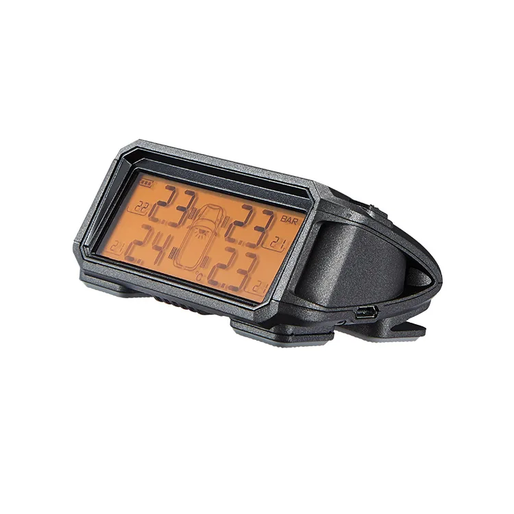 Солнечная система TPMS, беспроводная автомобильная система контроля давления в шинах, 4 внешних датчика Предупреждение о температуре, автомобильная система безопасности, солнечная система