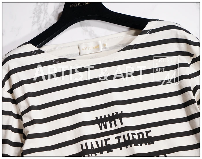 2018 Hot Sale Summer Women Top Fashion O Neck long Sleeve Striped T Shirt New Style Letter Girls Vnitage | Женская одежда