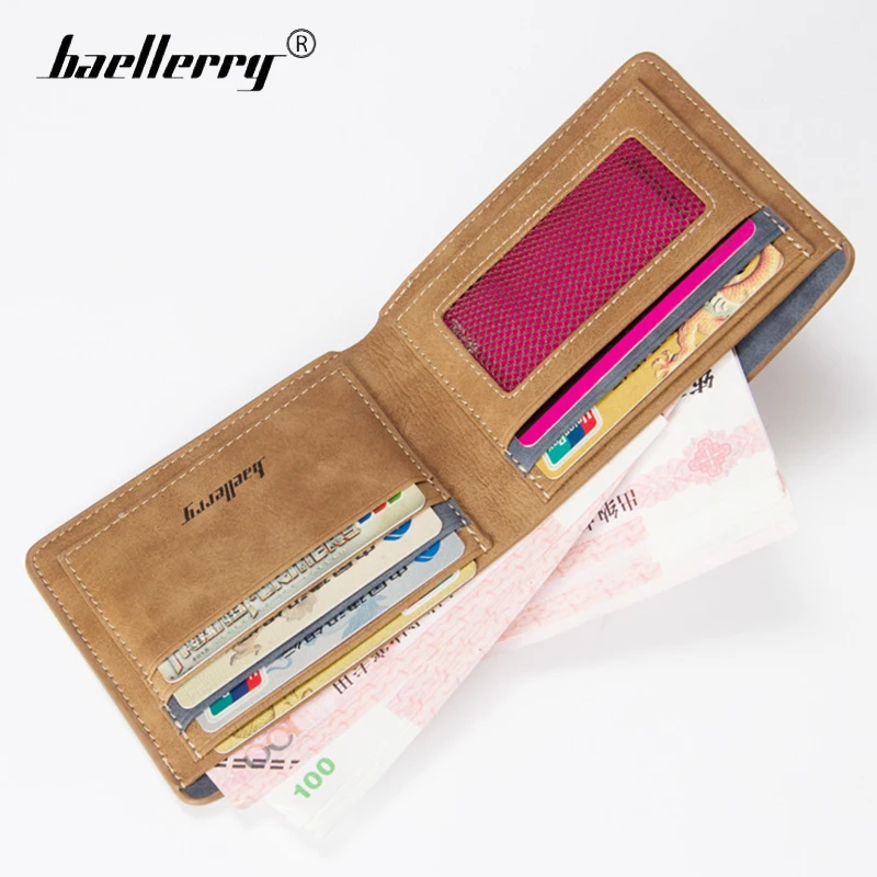 Винтаж baellerry кошелек Для мужчин маленький кожа бумажник мужчины короткий кошелёк