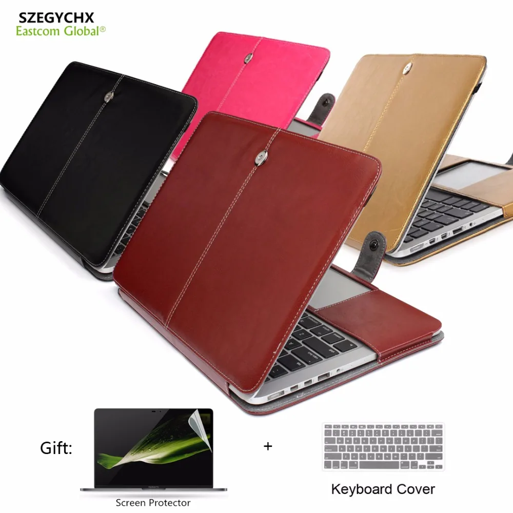 Чехол для ноутбука из искусственной кожи с подставкой Macbook Air Pro Retina 13 3 дюйма новая