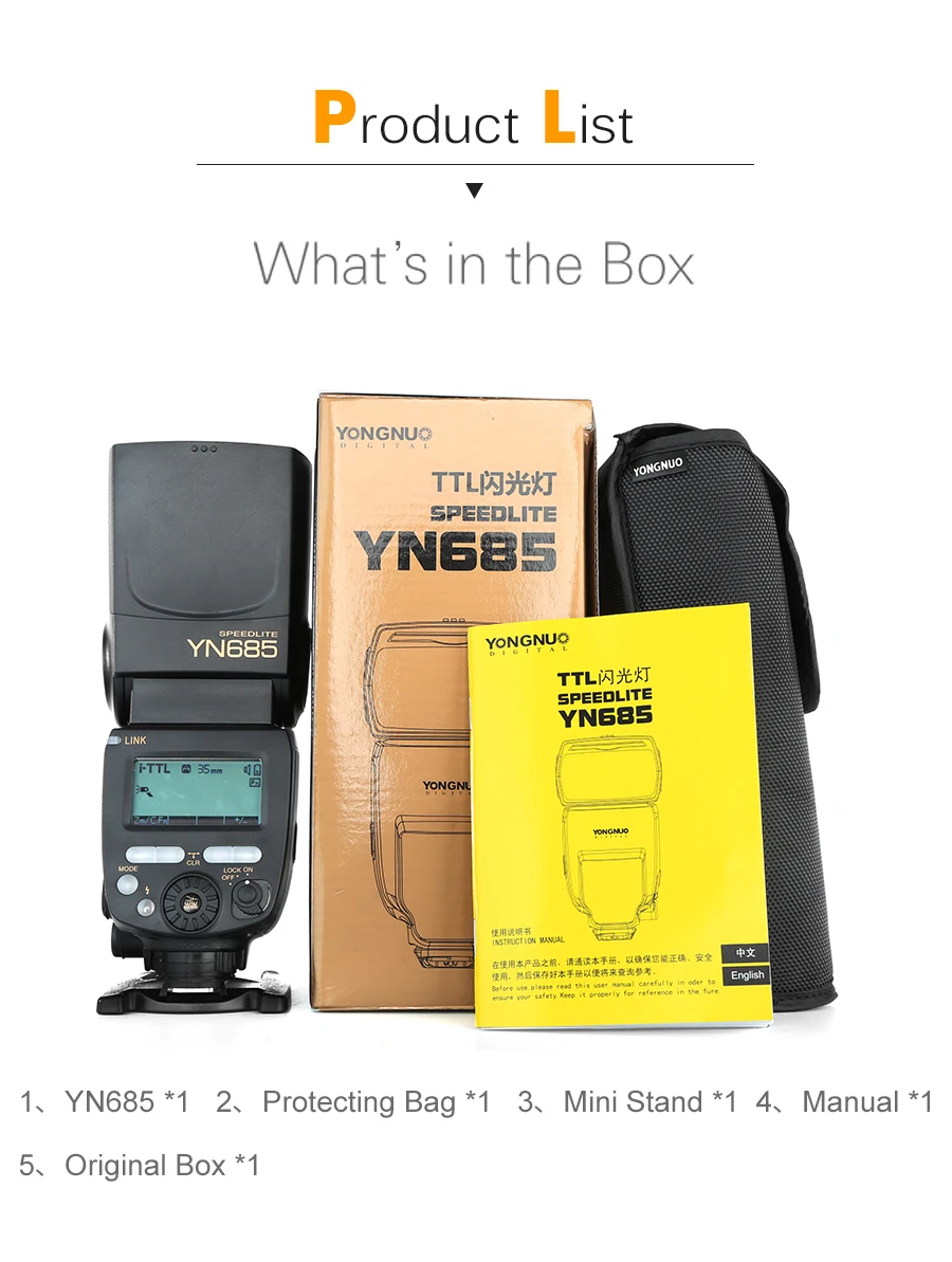 Светодиодная лампа для видеосъемки YONGNUO YN685 YN685C YN685N HSS ttl я ttl Беспроводной 2,4G Вспышка Speedlite для цифровой зеркальной камеры Canon Nikon Поддержка YN560IV YN560-TX RF605 RF603 II