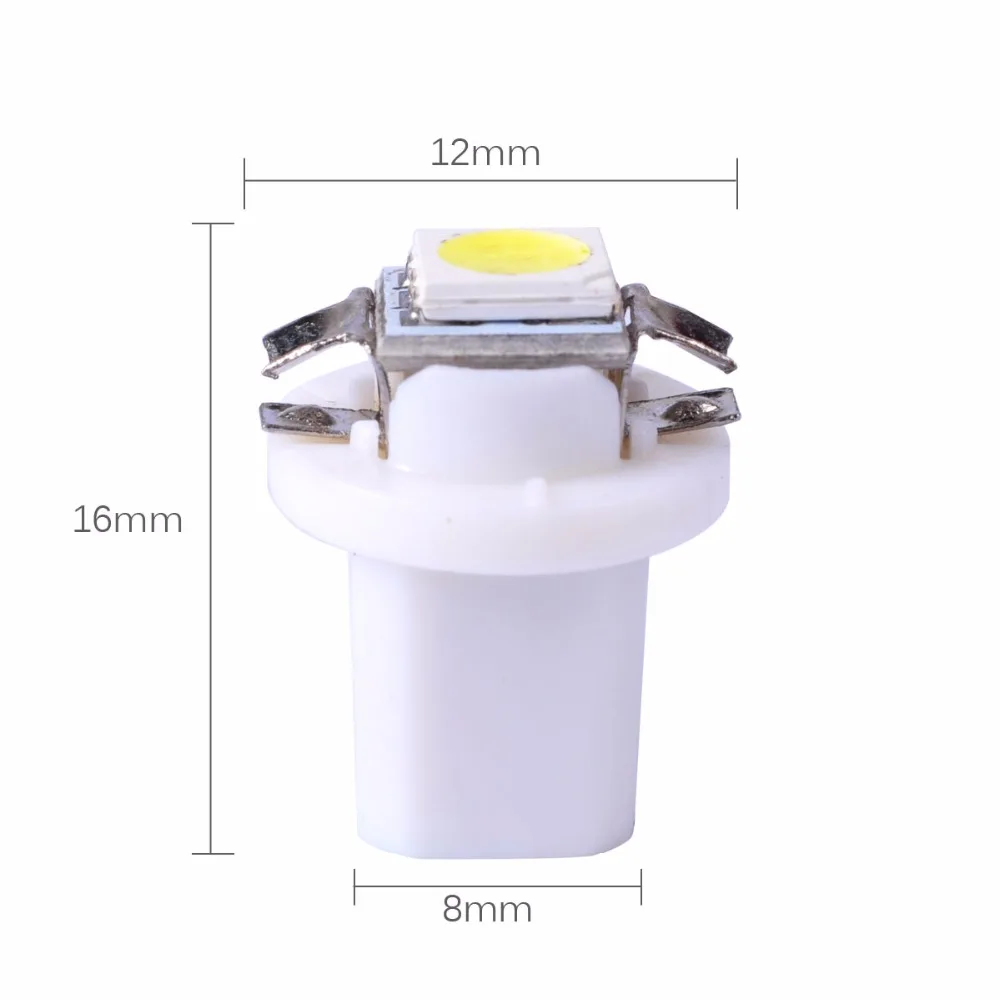 AutoEC 20 шт. автомобильные лампы освещения приборов B8.5D 1 SMD 5050 LED DC12v автомобильный