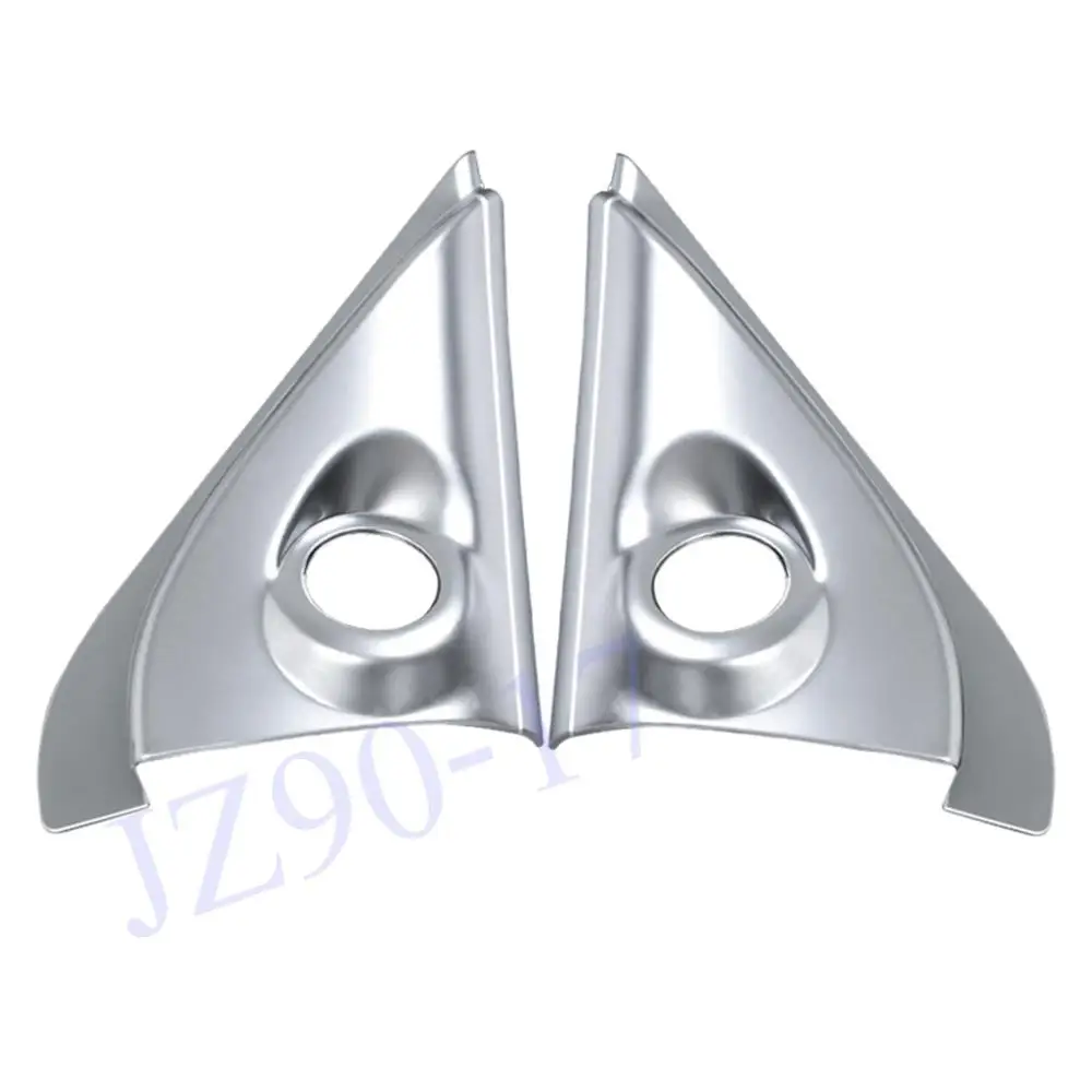 2Pcs ABS Chrome Car modeling Inner Front Door A Pillar Speakers Cover Trim Fit For Mitsubishi Outlander Accessories 2015 - 2019 |