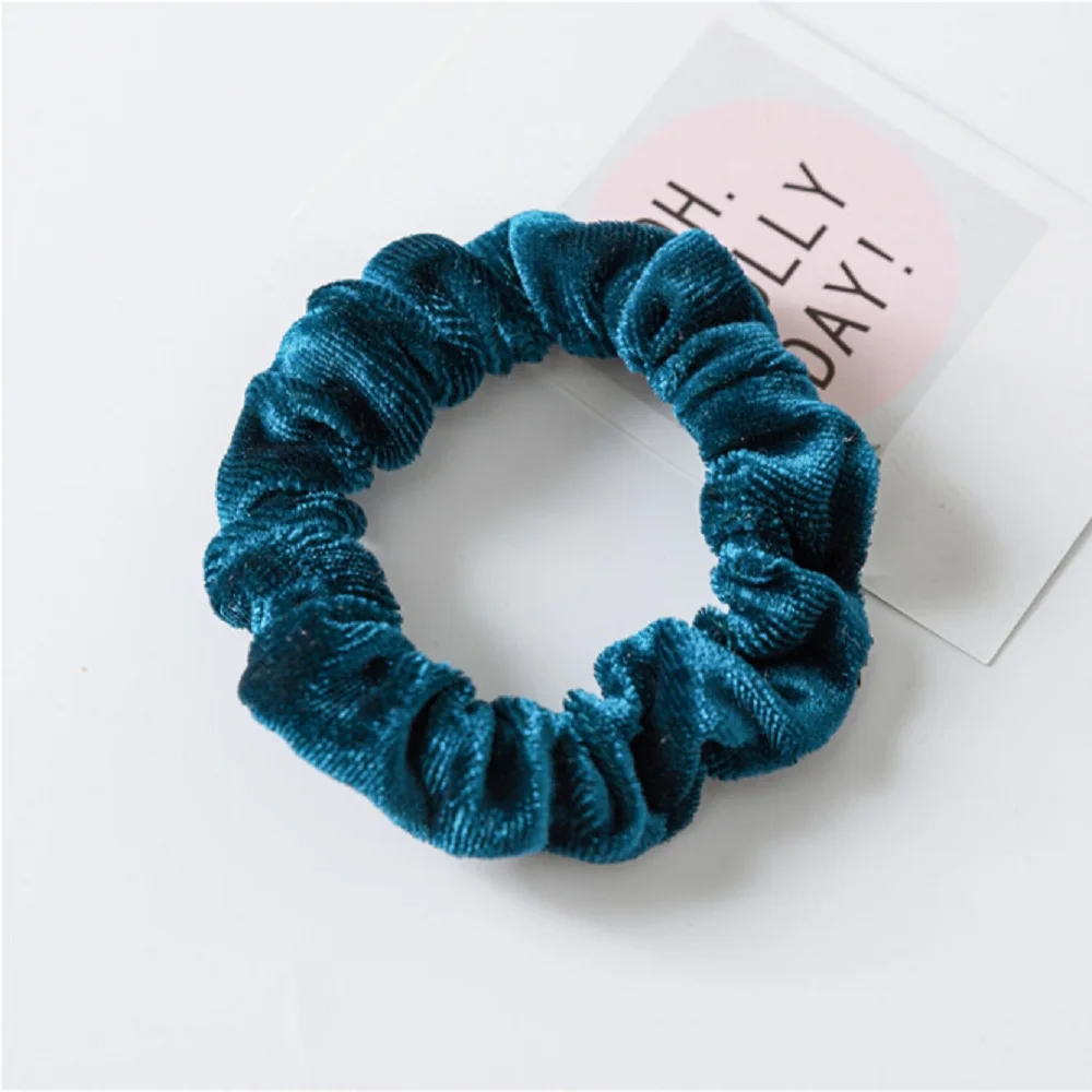 New Fashion Luxury Soft Feel Velvet Hair Scrunchie Ponytail Donut Grip Loop Holder Stretchy band for women | Красота и здоровье