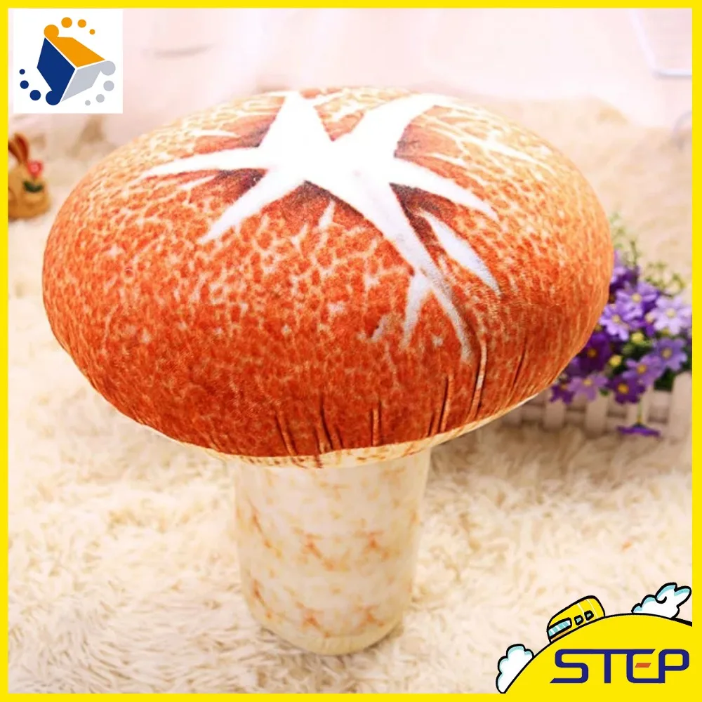 2016 Бесплатная доставка 1 шт 3D имитация Грибная форма плюшевая подушка домашний