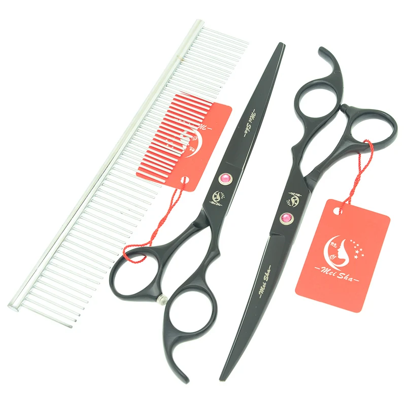 Meisha 7.0" Pet Cutting Scissors 18Teeth Thinning Shears Dog Hair Trimming for Groomer Japan 440c Clipper Pet Accessories HB0156