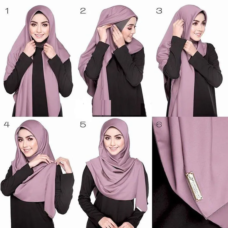 

2020 Модный женский шифоновый головной платок готов к носу мгновенный хиджаб шарф мусульманская шаль исламский хиджаб арабский головной пла...