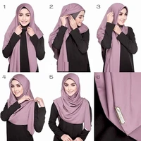 2020 fashion women chiffon headscarf ready to wear instant hijab scarf muslim shawl islamic hijabs arab wrap head scarf kopftuch