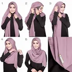 2020 Модный женский шифоновый головной платок готов к носу мгновенный хиджаб шарф мусульманская шаль исламский хиджаб арабский головной платок шарф kopftuch