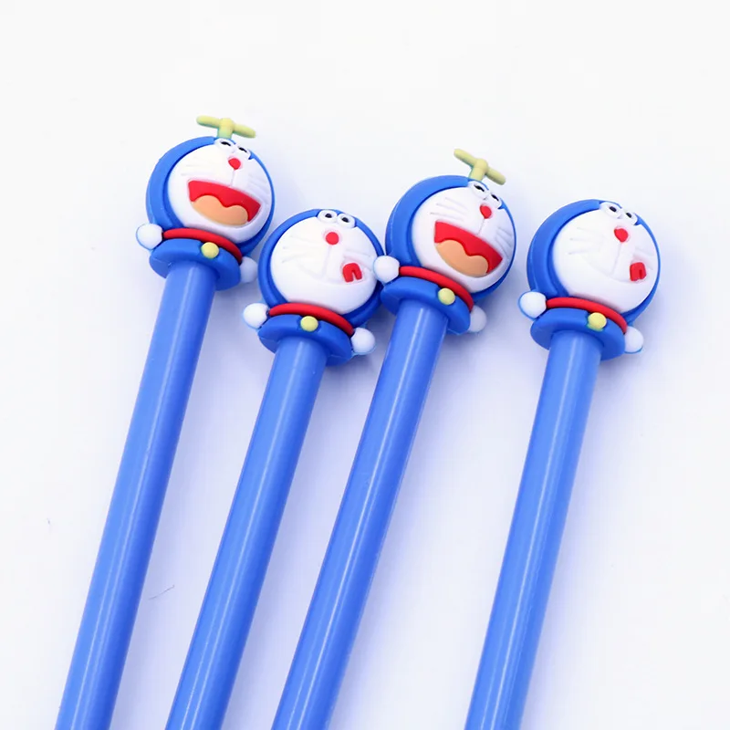 2 шт. Kawaii 0,5 мм Doraemon мультфильм черные чернила гелевая ручка для девочек и мальчиков школьные офисные канцтовары, шариковая ручка ручки поставки