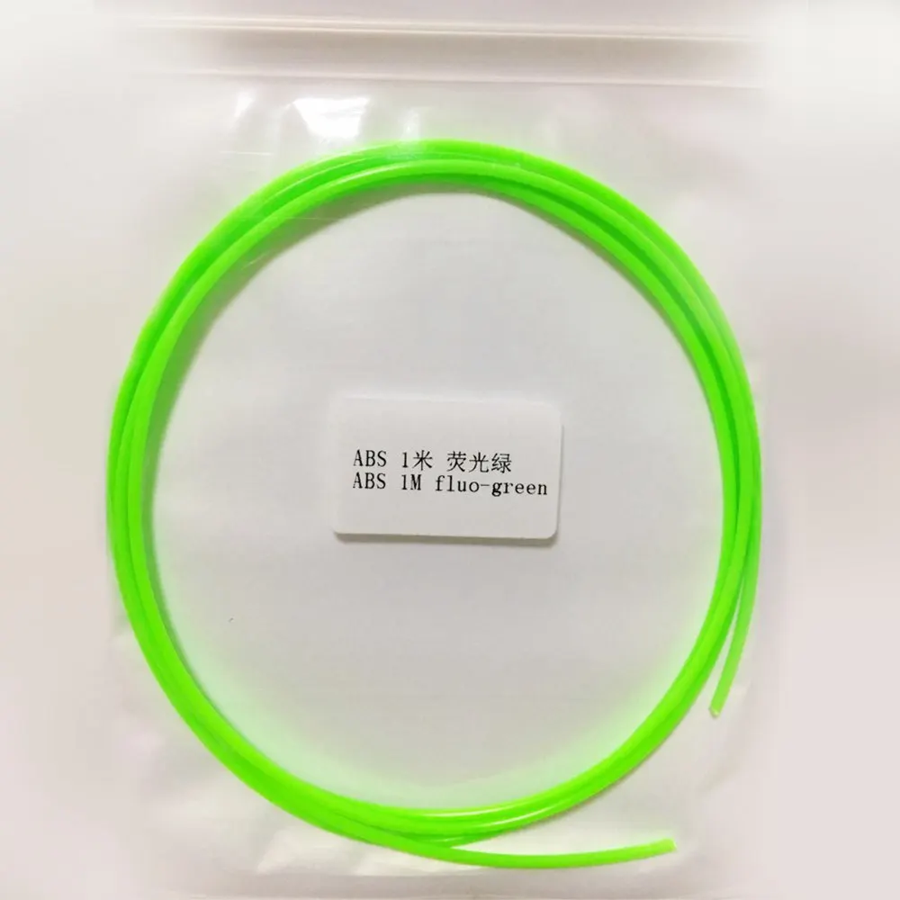 Fluo Green DEWANG, 1 метр, ABS, 1,75 мм, 3D ручка для печати, нить для 3d принтера, 26 цветов на выбор, 3d Ручка, пластиковая нить, проволока - Цвет: Fluo Green