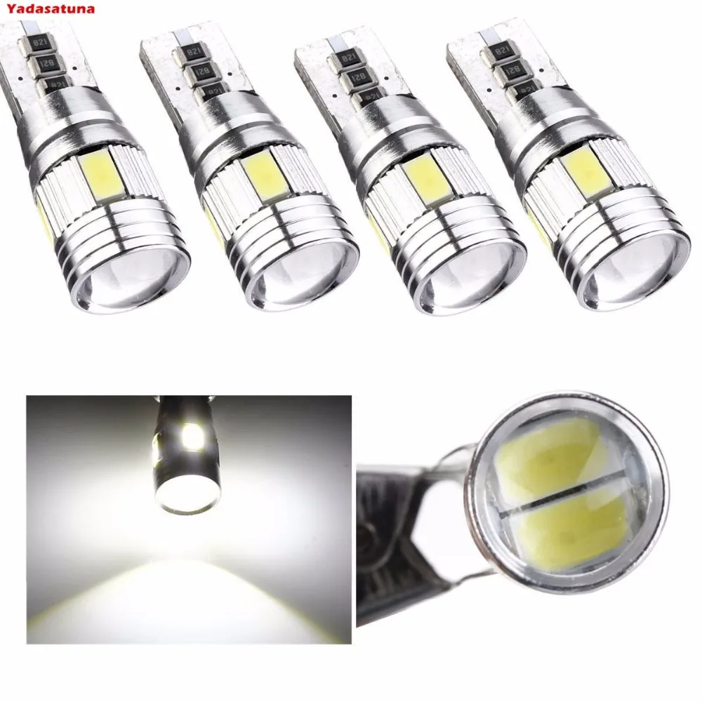 4 x T10 Canbus W5W 5630 6SMD Авто Vehicule ампулы светодиодный Voiture лампе 194 168 Блан Pur(6000 6500k)12V|pur| |