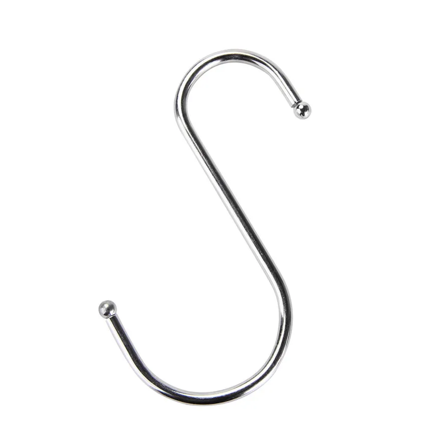 Premium 10-Pack Larger Round S Shaped Hooks in Polished Stainless Steel Metal levert dropship 2July19 | Дом и сад