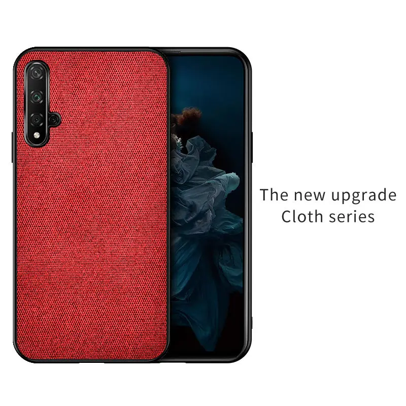 Red Чехол из хлопковой ткани для huawei Honor 20 Lite Pro 20I Retra, силиконовая ткань, задняя крышка Honor 20 Lite, чехол Honor20 Lite, чехол s 20 Lite - Цвет: Red