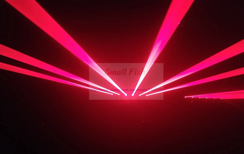 Профессиональное освещение для диджея 4 шт./лот красный 638 нм 6 глаз движущийся