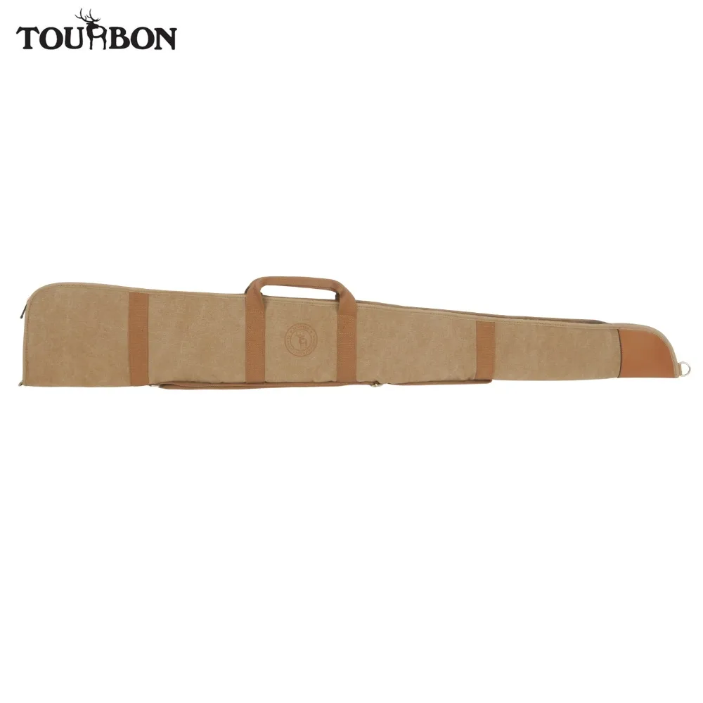 Tourbon Hunting Gun Accessories Tactical Shotgun Case Fleece Padded Slip Airsoft Gun Carrying Bag Canvas Gun Pouch 134CM