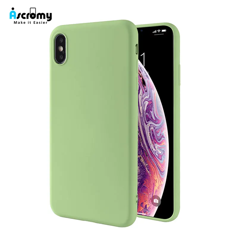 Силиконовый чехол для iPhone Xs Max мягкий жидкий тонкий роскошный брендовый