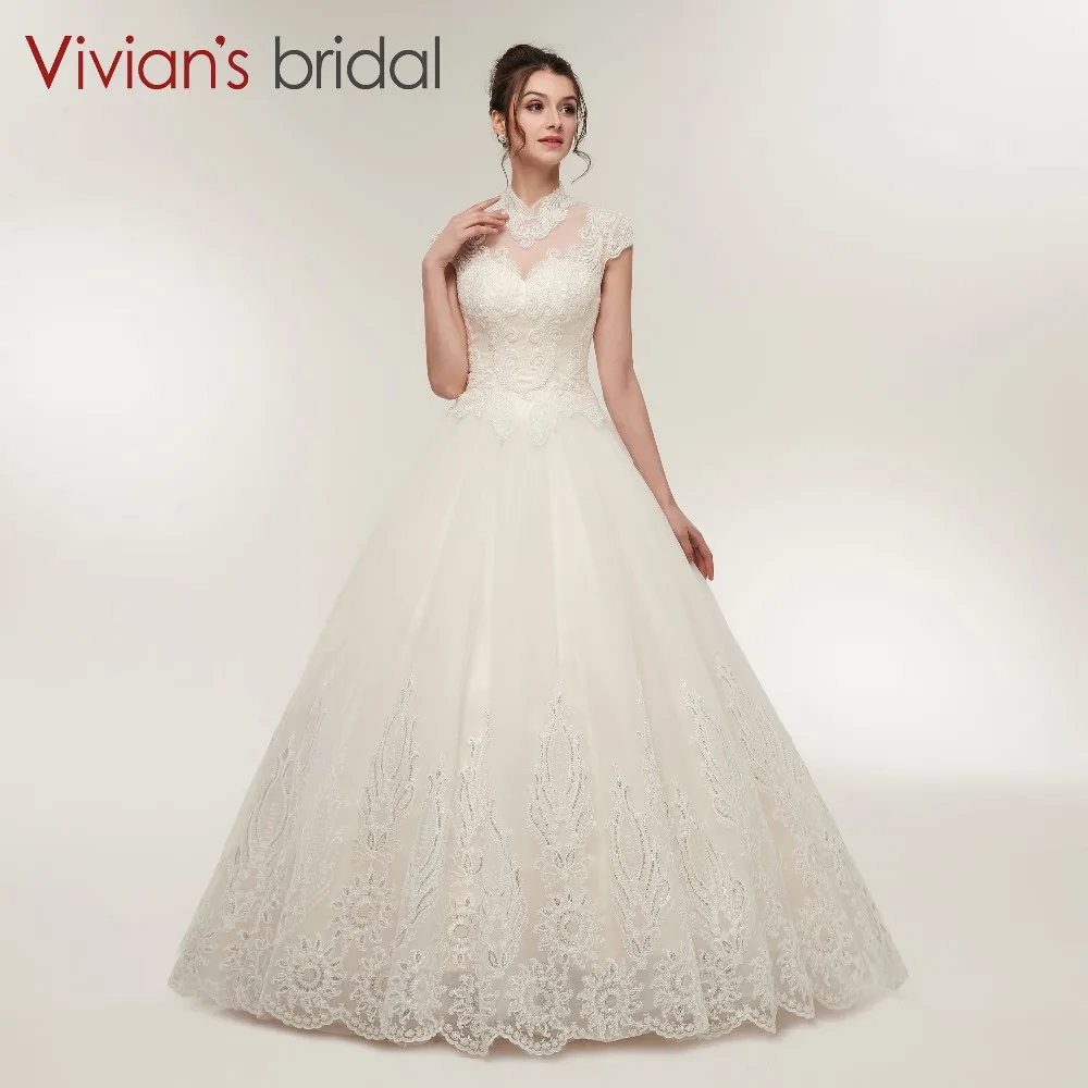 Винтажное свадебное платье A Line Vivian's Bridal Sequin с аппликацией и длинным рукавом