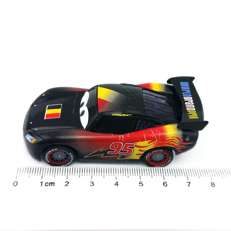 Disney Pixar Cars No.95 Lightning Mcqueen металлический литой игрушечный автомобиль с рисунком 1:55