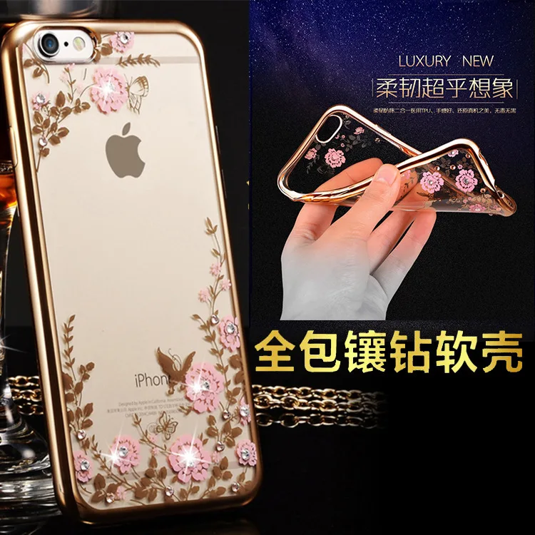 For Samsung Galaxy J3 J5 J7 2016 S7 Edge S6 A3 A5 A7 Note 3 4 5 Grand Prime Plating Case Cover Soft TPU Flower Flora Phone Cases |