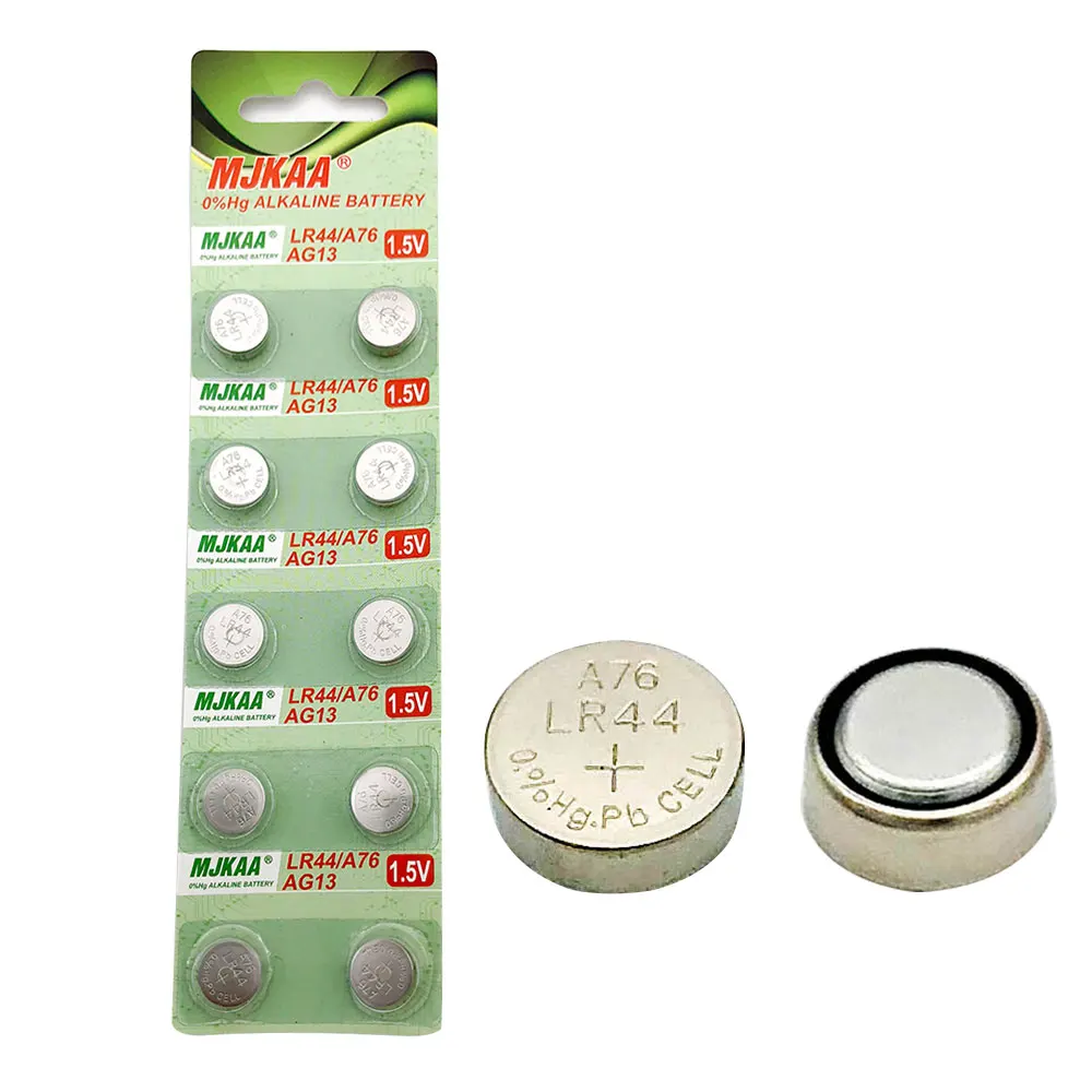 5 шт. LR44 A76 AG13 0% Hg SR1154 357 LR 44 1 V батарея аккумуляторов для калькулятор Hg|Батарейки| |