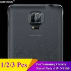 123 шт.лот для Samsung Galaxy Note 4 IV N9100 5,7 дюйма, объектив задней камеры, защитная крышка, мягкая закаленная стеклянная пленка, защитная пленка