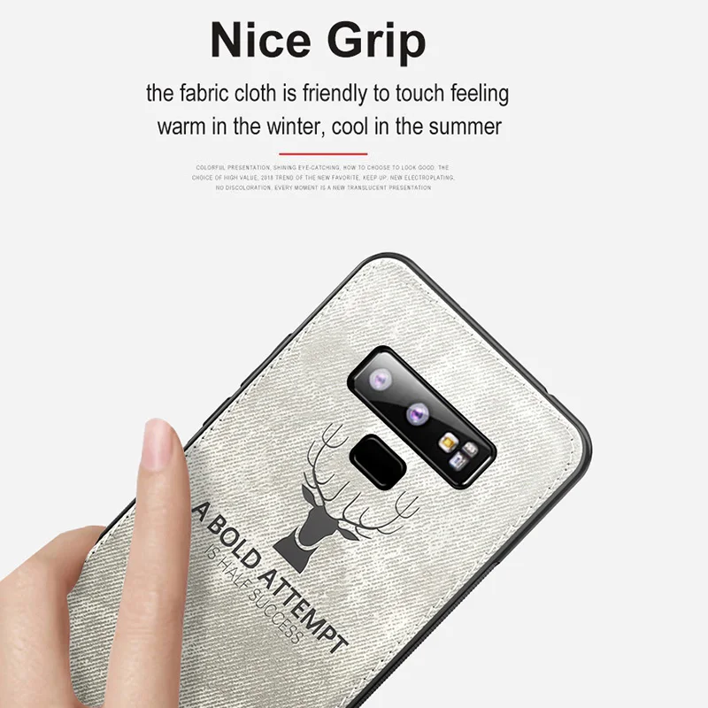 Back Capa Protective Cover Phone Case for Samsung Galaxy S10 Lite S9 S8 Plus Deer Pattern Note 9 8 A6 2018 |