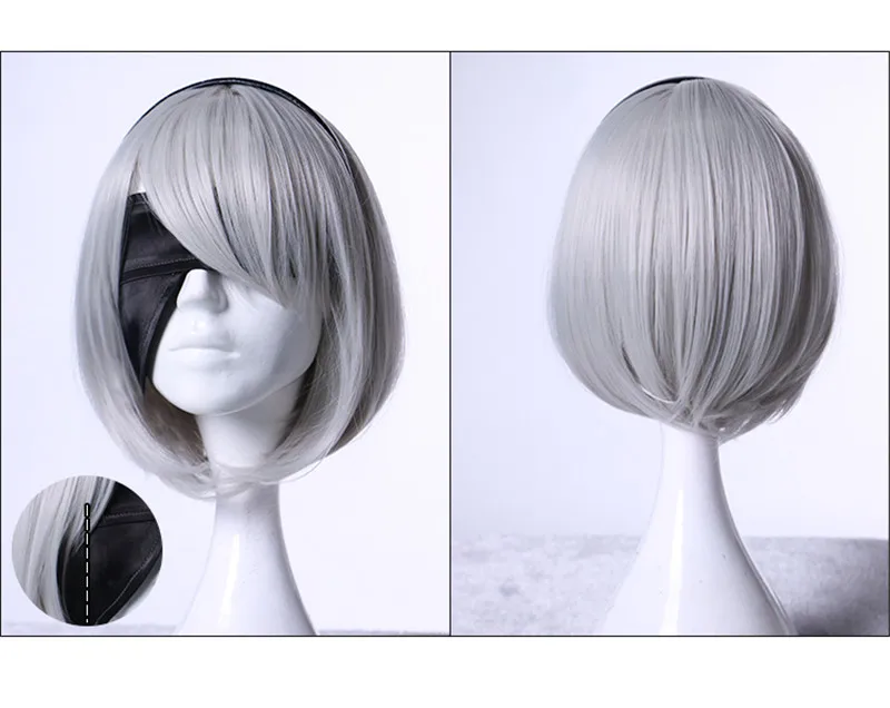 Игра NieR: Automata jorha No 2 type B костюмы для косплея сексуальное черное платье с перчатками 2B синтетические парики для женщин девушек парадное платье