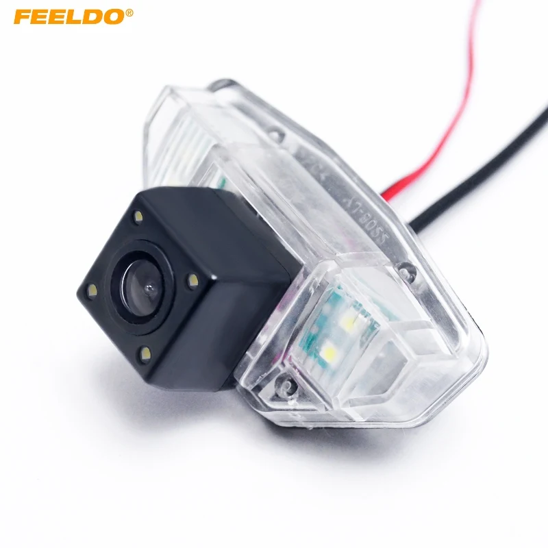 

FEELDO 1Set Car Rear View Camera With 4pcs LED light For For Honda CRV/Odyssey/Crosstour/Fit Backup Camera #AM4575