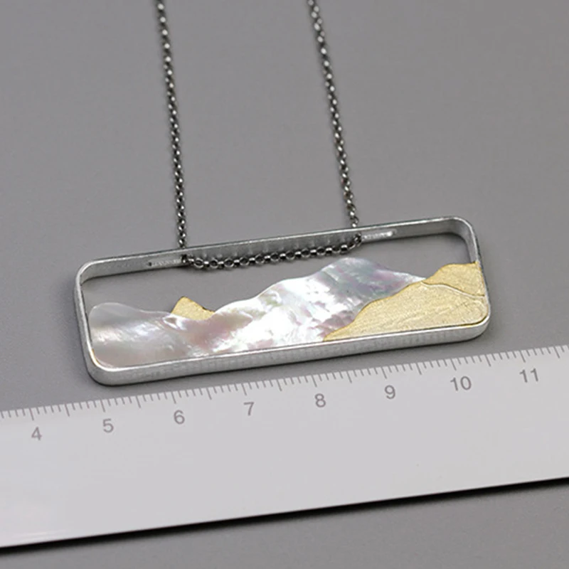 Женский кулон Морская ракушка Lotus Fun без цепочки ручного изготовления из