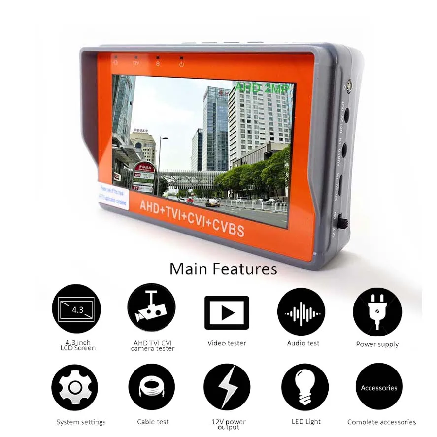 4 3 &quotLCD сенсорный экран Многофункциональный тестер монитор AHD + TVI CVBS CVI 1080P 5MP IV7W CCTV