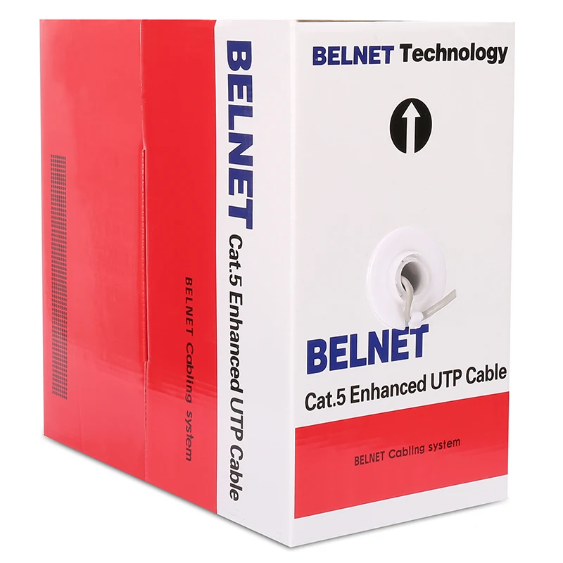 1000ft 305 м серый UTP CAT5e кабель OFC медный провод коробка вал RJ45 сети витой пары для