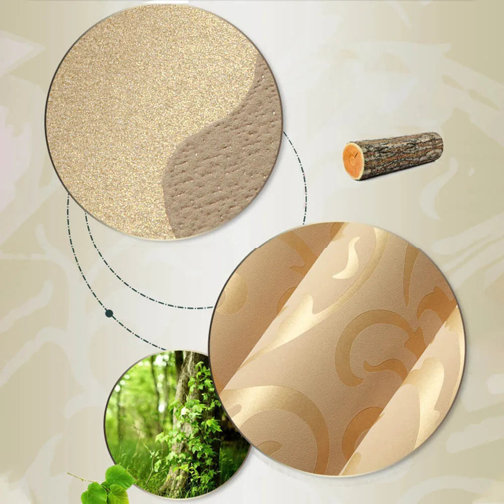 Европейский стиль Нетканая настенная бумага Классическая рулон