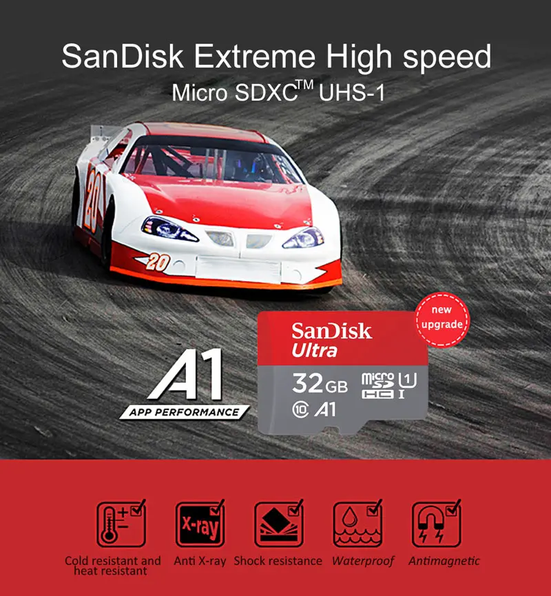 Карта памяти sandisk Ultra 32 Гб 64 Гб 128 ГБ 200 ГБ 256 ГБ micro SD Class 10 microSDHC/SDXC TF карта 98 МБ/с./с 100 МБ/с./с для мобильного телефона БПЛА
