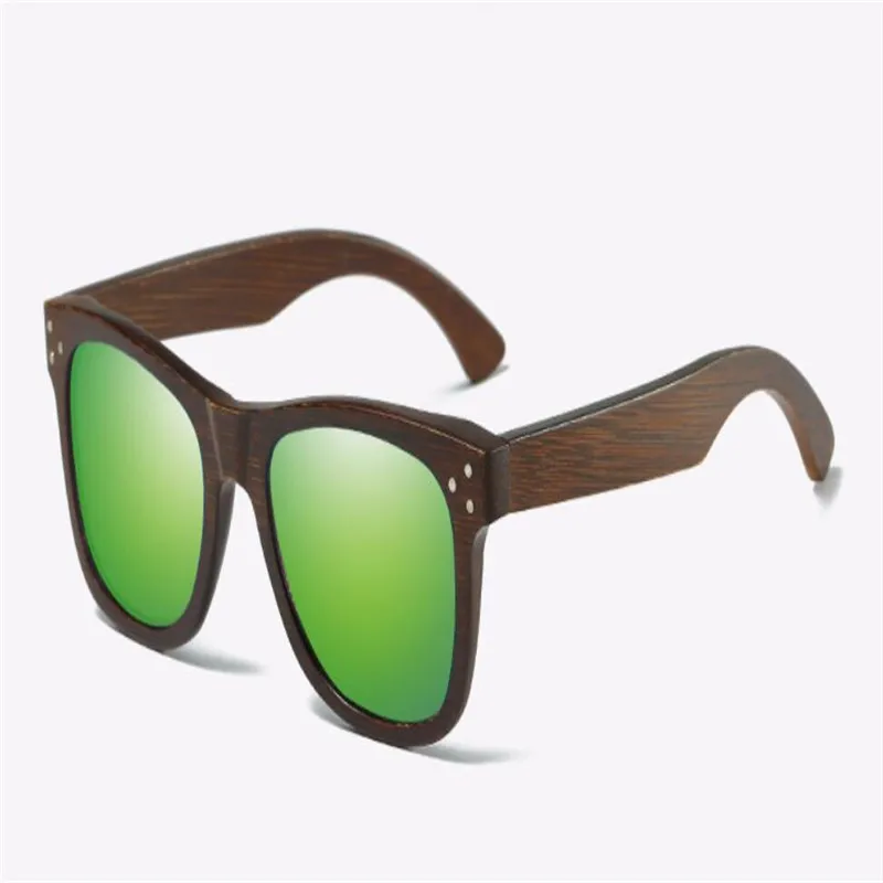 

MONGOTEN Unisex Fashion Retro Full Rim Acetate Handmade Wooden Driving Sunglasses Eyewear UV400 Protection Polarized Sunglasses