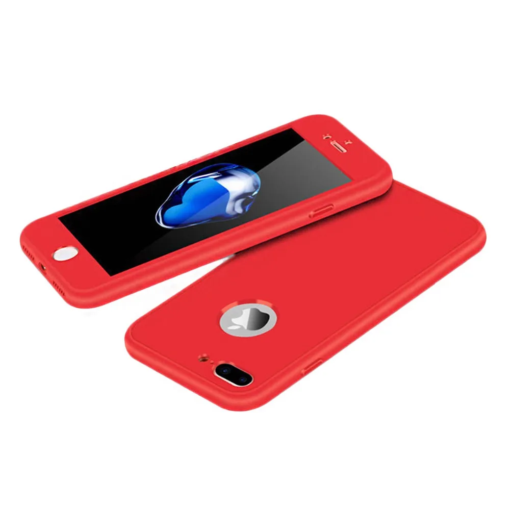 360 Degree Full Protection Case for iphone 7 Silicone Soft TPU Slim Back Cover 5 5S6 6s 8 plus X Fundas Coque |