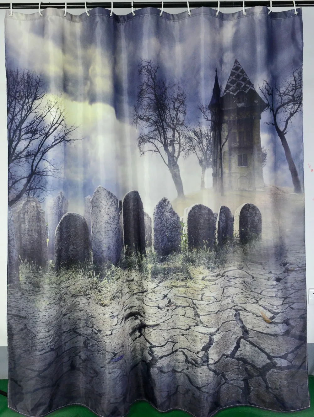 3D крутые надгробия ванная комната занавески для душа водонепроницаемый