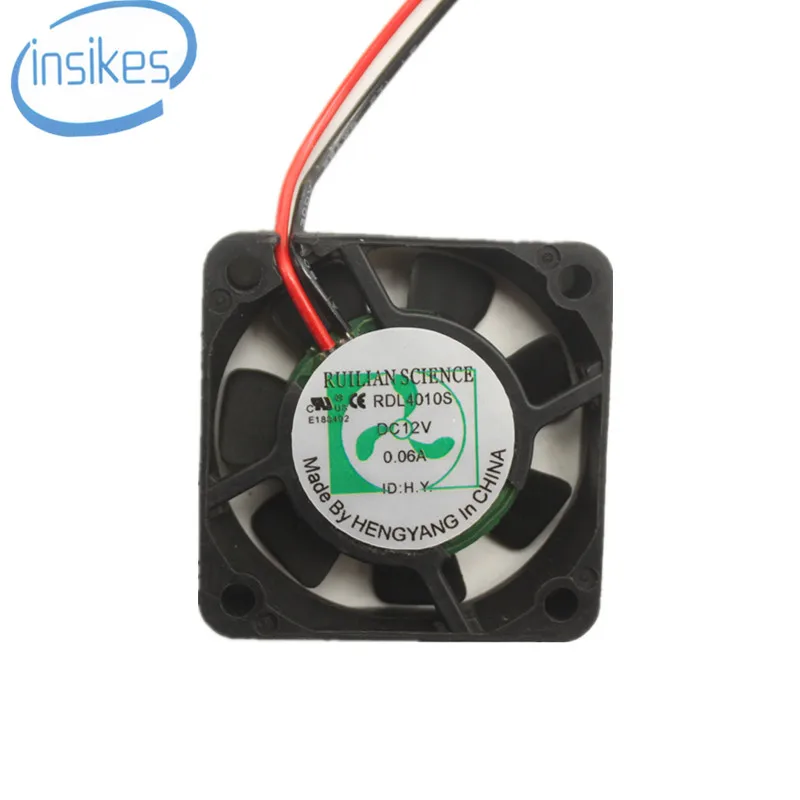 Ruilian Science RDL4010S тихий вентилятор охлаждения DC 12V 0.06A 4010 4 см 40*40*10 мм 2 провода|wire 2|wire