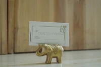100pcslot wedding favor party favors lucky golden elephant place name card holder table decoration free shipping