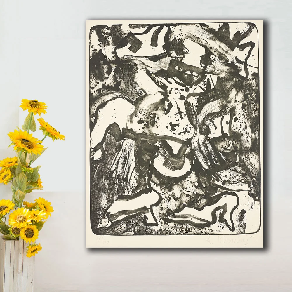 Минни Маус от willem-de-kooning холст картина для гостиной украшение дома картина маслом на холсте Настенная картина без рамы