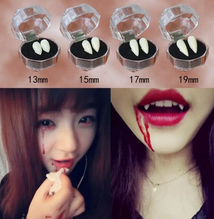 Horror Vampire fangs teeth Dentures Cosplay Zombie Devil Halloween Theater Special party Dress Costume tooth COS props |