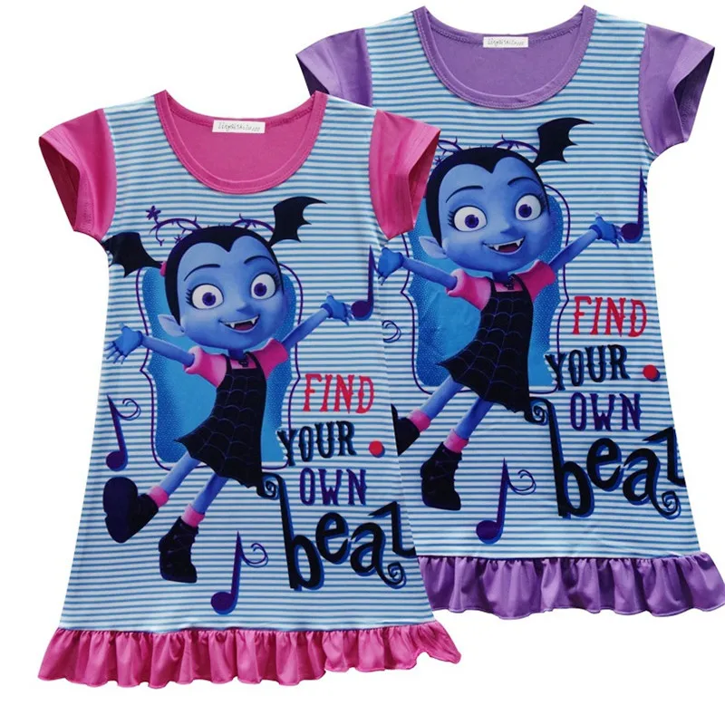 New Summer Vampirina Dresses for Girls Princess Birthday Party Dress Children Moana Trolls Costume Kids Clothes Vestido Clothing | Детская
