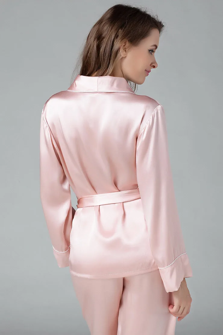 Специальное предложение Женский пижамный комплект из 100% чистого шелка женская