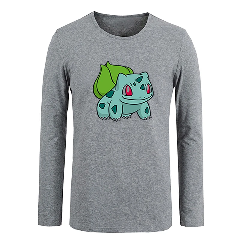 Мужская футболка с принтом Eevee Bulbasaur дизайнерская Pokemon Charmander хлопковая длинными