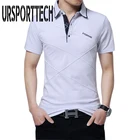 Футболка мужская с коротким рукавом, хлопковая рубашка с отложным воротником, деловой и повседневный принт с надписью, дышащая, 5XL, на лето