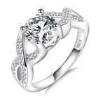 Лучший подарок для друга, модель S925, кольцо с тиснением, безконечный символ любви, модное кольцо с кубическим цирконием AAA для женщин, ювелирное изделие, подарок